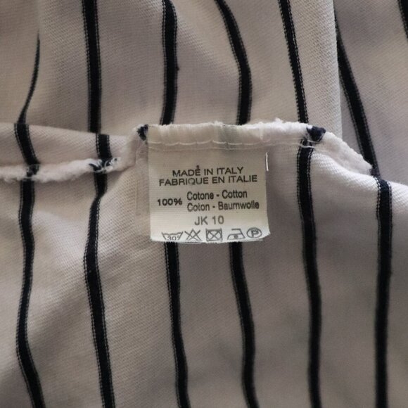 Brandy Melville Women's White Striped Crewneck Stretch T-Shirt Top - Picture 9 of 9